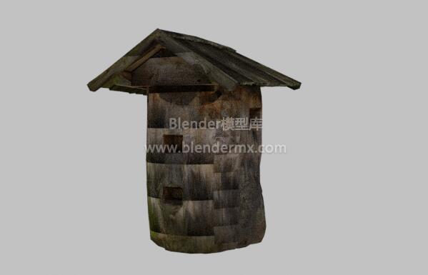 破旧木质蜂巢蜂窝小房子