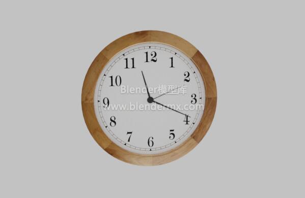 圆形木框时钟钟表