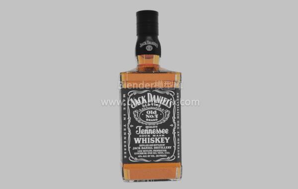 玻璃瓶杰克·丹尼威士忌