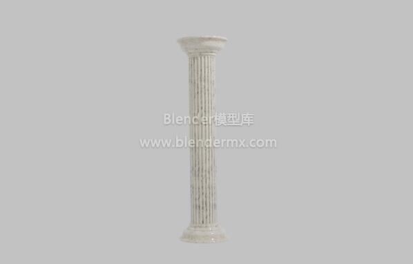 白色石柱子罗马柱