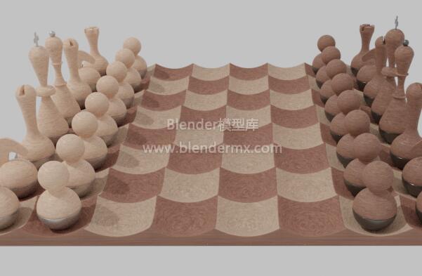 摇晃木质国际象棋