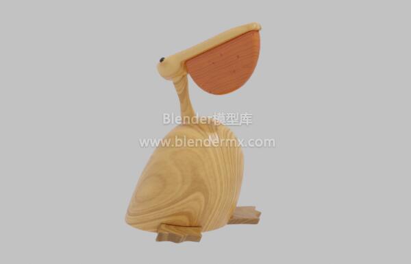 RIG木质澳大利亚鹈鹕玩具装饰品