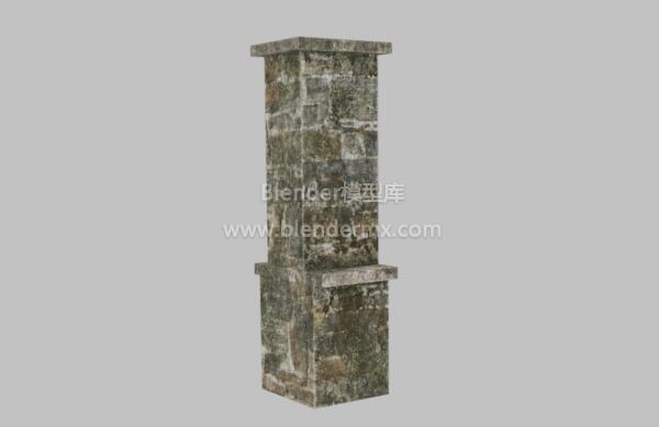 立方石砌柱子