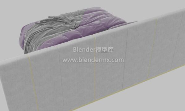 紫色Fendi双人床床铺