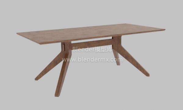 实木交叉腿桌子