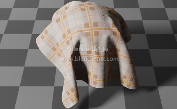 橙白格子面料布料编织物棉布麻布