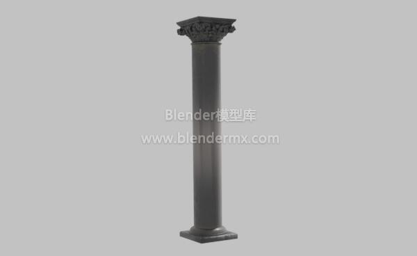 黑色罗马柱子
