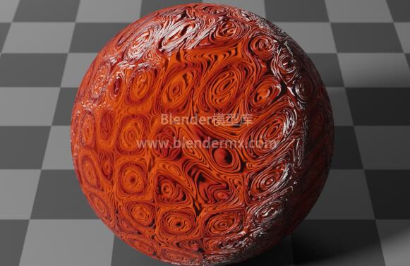 螺旋花纹红色陶瓷