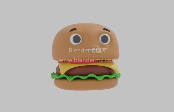 卡通笑脸汉堡包