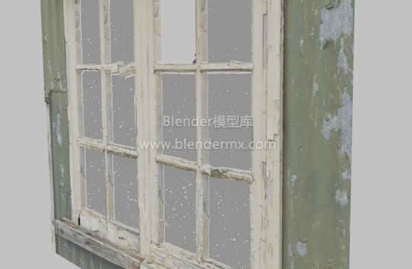 老旧玻璃窗子窗户墙壁