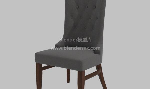 灰色布艺靠背椅子餐椅
