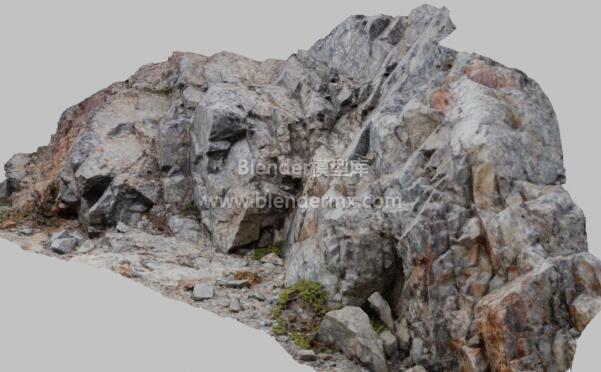 褐色山坡岩石岩层
