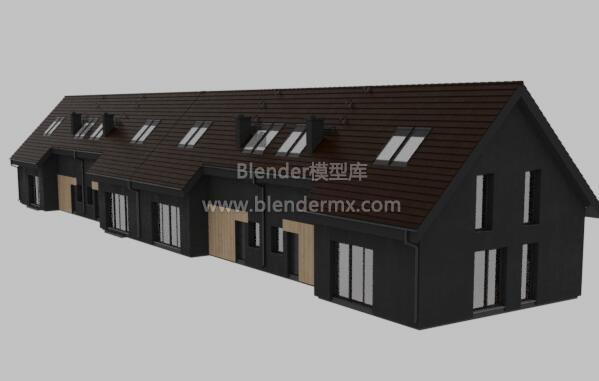 联排坡顶房屋住宅